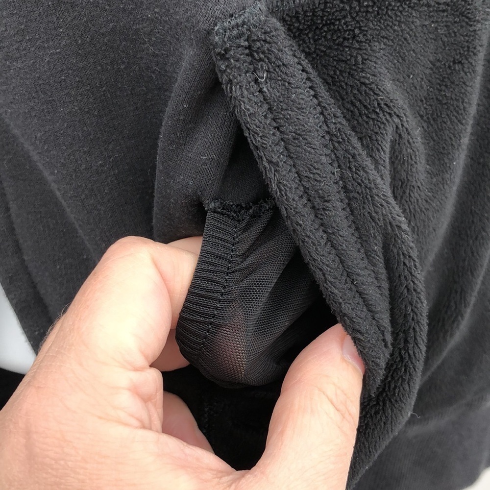 Athleta Girl Pullover Hooded Fleece Lined Sweatshirt Size L/12 Split BottomTunic - Picture 4 of 16